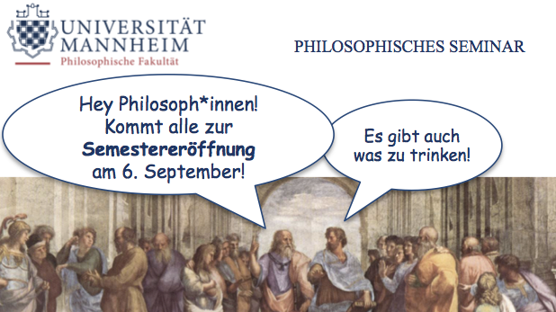 Flyer for the semester opening on 6 September 2022.