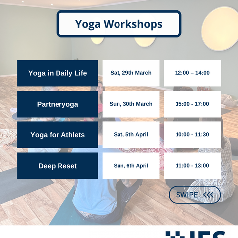 An overview of all our upcoming yoga workshops!?‍✨Whether you want to deepen your practice, explore new styles, or simply unwind, there’s something for everyone. Try one of our diverse and inspiring sessions!