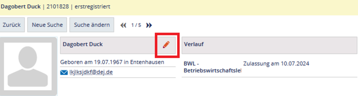 Screenshot zur Veranschaulichung