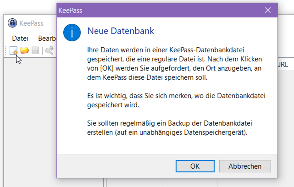 Screenshot Erstellen bestätigen