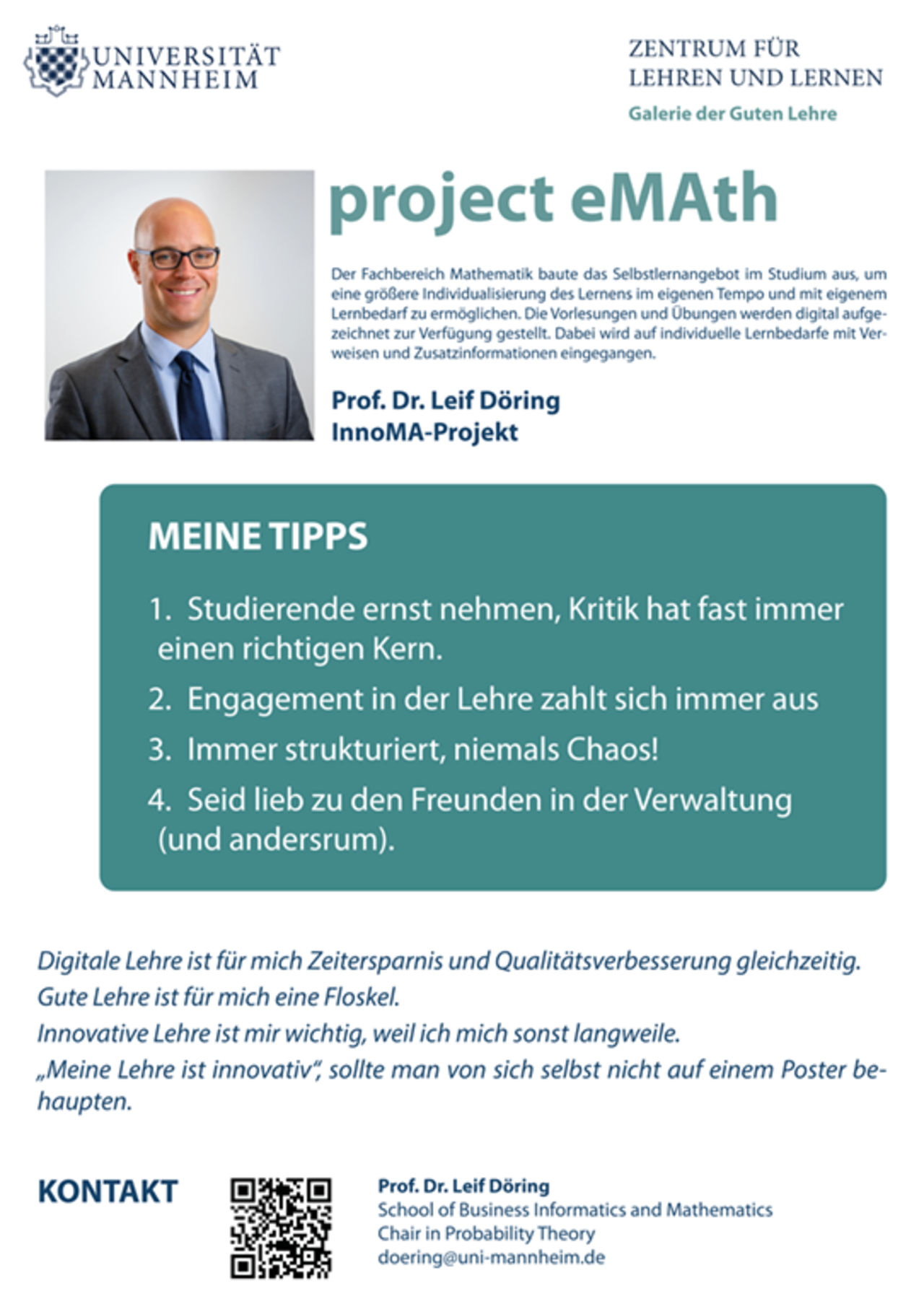 Project eMath von Professor Doktor Leif Döring.