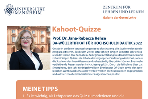 Kahoot-Quizze von Professor Doktor Jana-Rebecca Rehse.