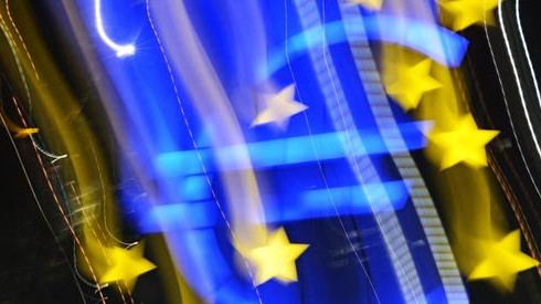 Bild von Euro Zeichen mit Sternen