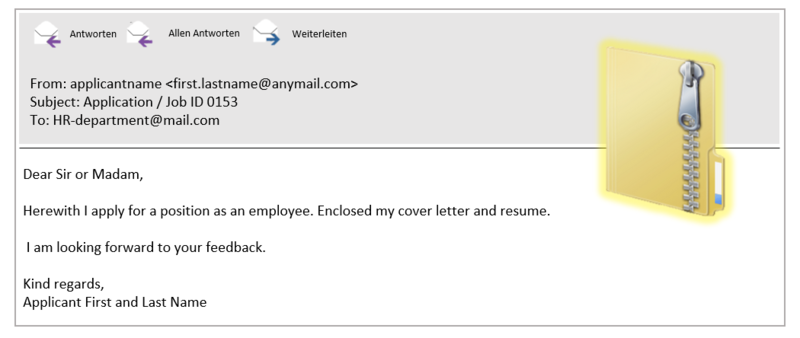 Screenshot einer Phishingmail