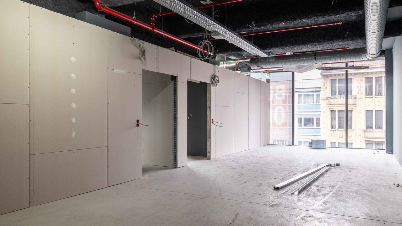 Innenaufnahme der Baustelle des T1 Fitnessstudios