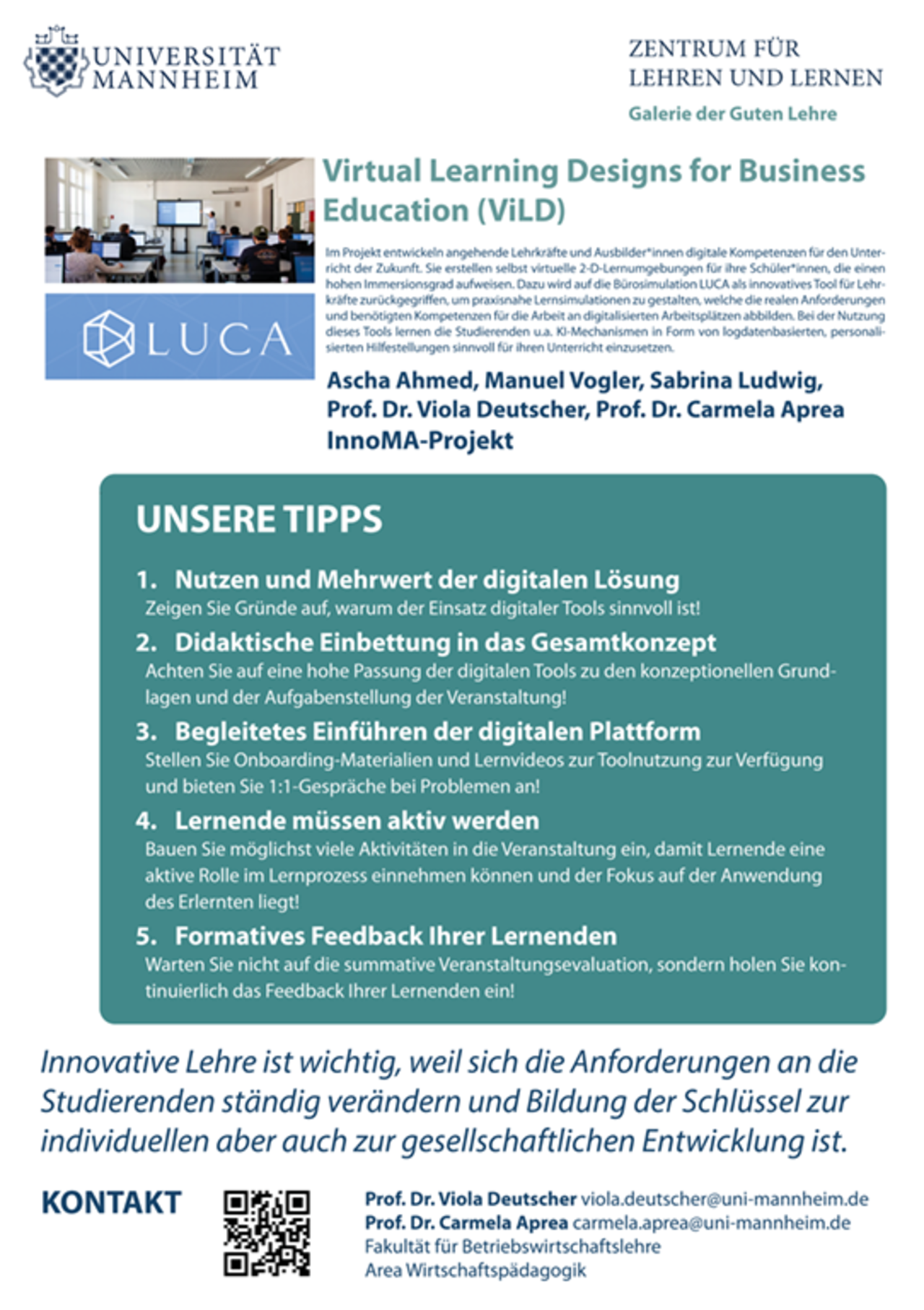 Virtual Learning Designs for Business Education von Ascha Ahmed, Manuel Vogler, Sabrina Ludwig, Professor Doktor Viola Deutscher und Professor Doktor Carmela Aprea.