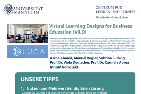 Virtual Learning Designs for Business Education von Ascha Ahmed, Manuel Vogler, Sabrina Ludwig, Professor Doktor Viola Deutscher und Professor Doktor Carmela Aprea.