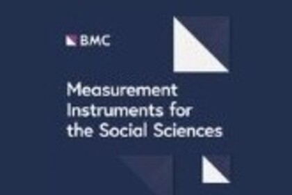 Blaues Rechteck mit weißer Schrift: Measurement Instruments for the Social Sciences.