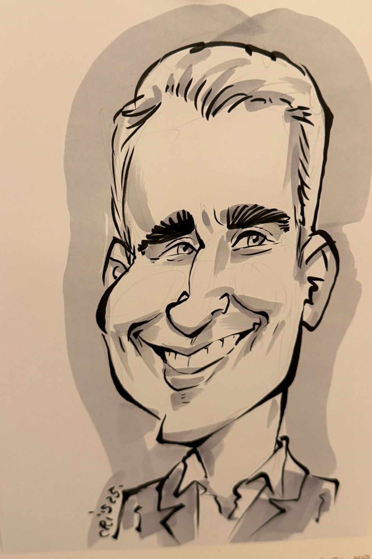 Dr. Fetzer Karikatur gezeichent vom Cris Istrate