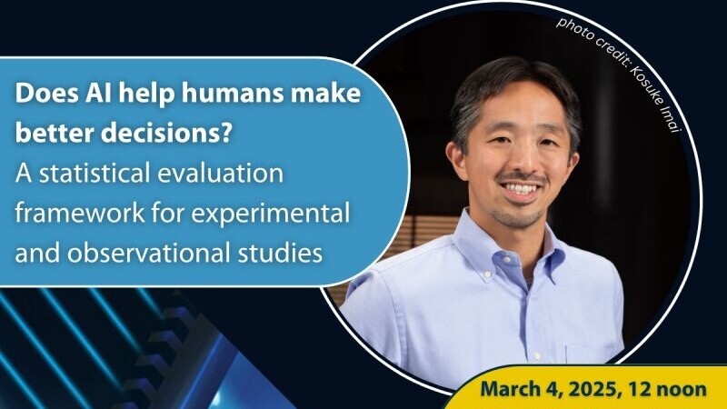 Visual zur Distinguished Lecture mit Informationen und einem Portrait des Lecturers